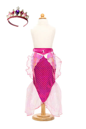 Great Pretenders Skirt - Mermaid Glimmer with Tiara, Pink - Treasure Island Toys
