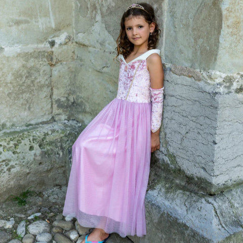 Great Pretenders Dress - Velvety Soft Sleeping Sweetheart Princess with Arm Warmers