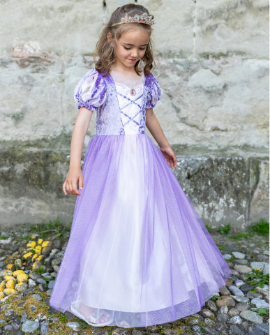 Great Pretenders Dress - Velvety Soft Once Upon a Tower Princess, Size 5-6 - Treasure Island Toys