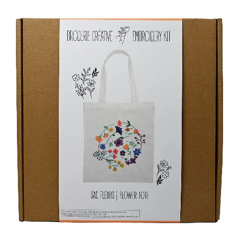 PBI Art Embroidery Tote Bag Flowers - Treasure Island Toys