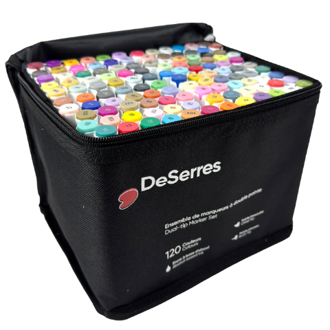 Deserres Alcohol Dual-Tip Markers, 120 Piece - Treasure Island Toys