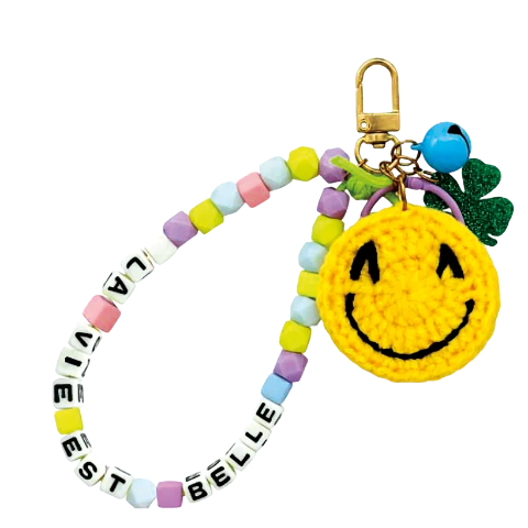 PBI Art DIY Crochet Key Ring Smiley Face