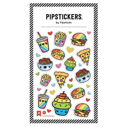 Pipsticks Glitter Puffy Stickers Multicolour Munchies - Treasure Island Toys