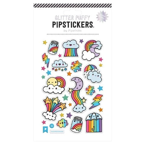 Pipsticks Glitter Puffy Stickers Cloudbursts - Treasure Island Toys