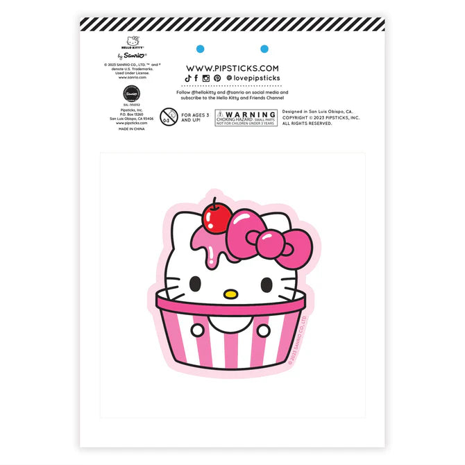 Pipsticks Scratch & Sniff Stickers Hello Kitty Milk Cart, 2 Piece