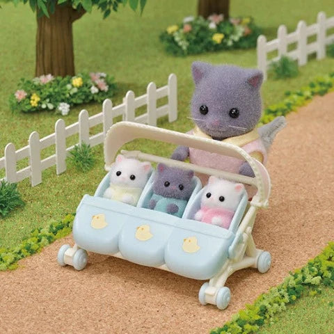 Calico Critters Furniture - Triplets Stroller - Treasure Island Toys