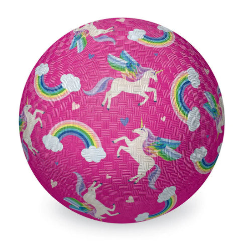 Crocodile Creek Playground Ball 7 Inch, Unicorn Rainbow - Treasure Island Toys