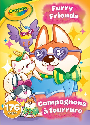 Crayola Colouring Book Furry Friends, 176 Page - Treasure Island Toys