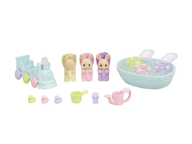 Calico Critters Ready-to-Play - Triplets Baby Bathtime - Treasure Island Toys