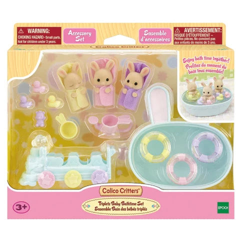 Calico Critters Ready-to-Play - Triplets Baby Bathtime - Treasure Island Toys