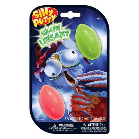Silly Putty Glow-in-the Dark, 2 Pack - Treasure Island Toys