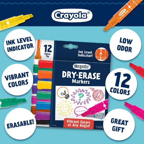 Crayola Markers Dry Erase Broad Line - Treasure Island Toys
