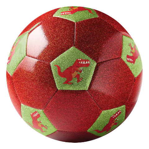 Crocodile Creek Soccer Ball Size 3, Glitter Dinosaur - Treasure Island Toys