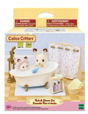 Calico Critters Furniture - Bath & Shower Set - Treasure Island Toys