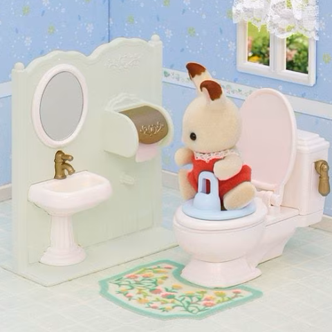 Calico Critters Furniture - Bathroom Toilet Set - Treasure Island Toys