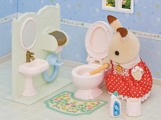 Calico Critters Furniture - Bathroom Toilet Set - Treasure Island Toys