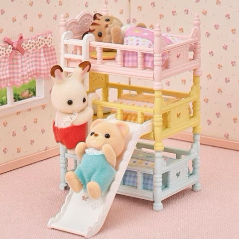 Calico Critters Furniture - Triple Baby Bunk Beds - Treasure Island Toys