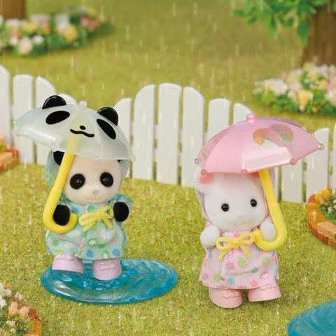 Calico Critters Baby - Sunny Nursery Friends Rainy Day Duo - Treasure Island Toys