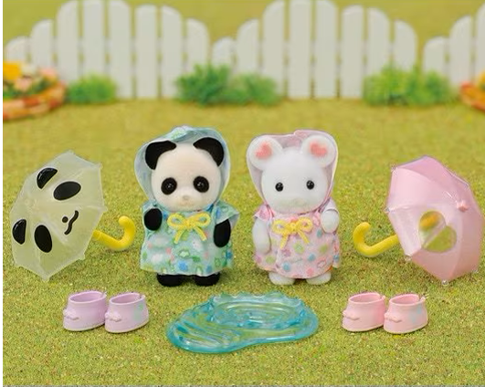 Calico Critters Baby - Sunny Nursery Friends Rainy Day Duo - Treasure Island Toys