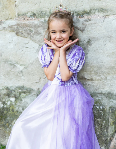 Great Pretenders Dress - Velvety Soft Once Upon a Tower Princess, Size 5-6 - Treasure Island Toys