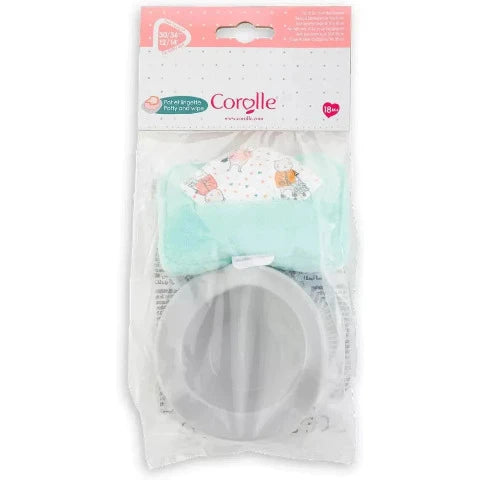 Corolle Doll Accessory - Mon Premier Potty & Baby Wipe - Treasure Island Toys