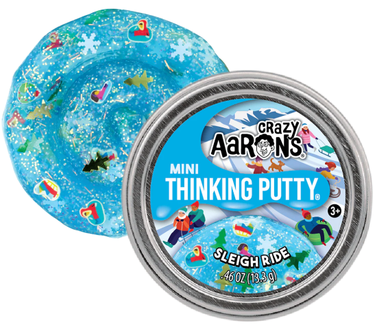 Crazy Aaron's Thinking Putty Holiday Mini - Sleigh Ride - Treasure Island Toys