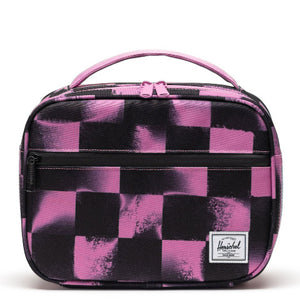 Herschel Pop Quiz Lunchbox Stencil Checker Opera Mauve - Treasure Island Toys