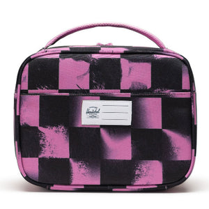 Herschel Pop Quiz Lunchbox Stencil Checker Opera Mauve - Treasure Island Toys