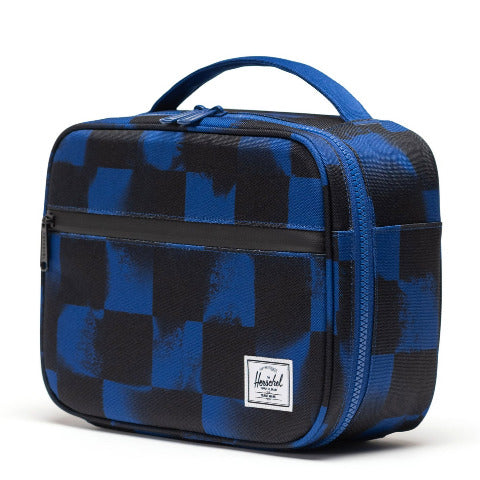 Herschel Pop Quiz Lunchbox Stencil Checker Sodalite Blue - Treasure Island Toys