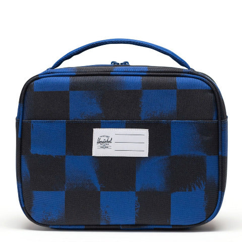 Herschel Pop Quiz Lunchbox Stencil Checker Sodalite Blue - Treasure Island Toys