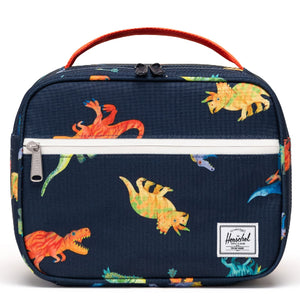 Herschel Pop Quiz Lunchbox Watercolour Dinos Darkest Navy - Treasure Island Toys