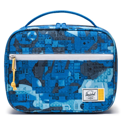 Herschel LEGO Pop Quiz Lunchbox Abstract Bricks Blue - Treasure Island Toys