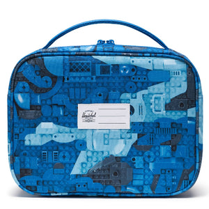Herschel LEGO Pop Quiz Lunchbox Abstract Bricks Blue - Treasure Island Toys