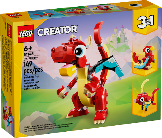 Lego Creator 3in1 Red Dragon - Treasure Island Toys