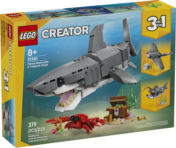 LEGO Creator 3in1 Fierce Shark with a Treasure Chest