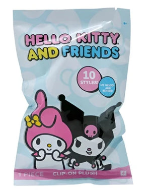 Hello Kitty Plush Clip Blind Pack - My Melody & Kuromi