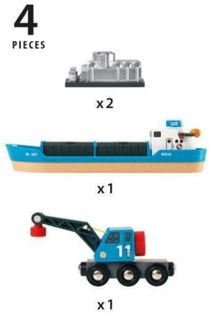 Brio Trains - Freight Ship and Crane - Treasure Island Toys