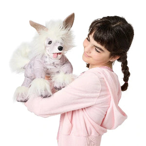 Folkmanis Puppet - Chinese Crested Dog - Treasure Island Toys
