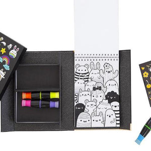 Tiger Tribe Art Colouring Set Neon Glow Friends - Treasure Island Toys