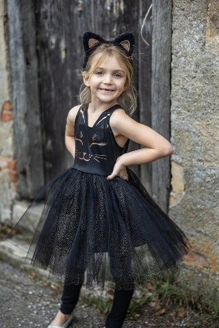 Great Pretenders Costume - Black Cat Dress & Headband, Size 5-6 - Treasure Island Toys