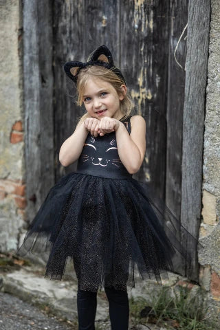 Great Pretenders Costume - Black Cat Dress & Headband, Size 5-6 - Treasure Island Toys