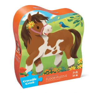 Crocodile Creek Puzzle Floor Pretty Ponies, 36 Piece - Treasure Island Toys