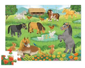 Crocodile Creek Puzzle Floor Pretty Ponies, 36 Piece - Treasure Island Toys
