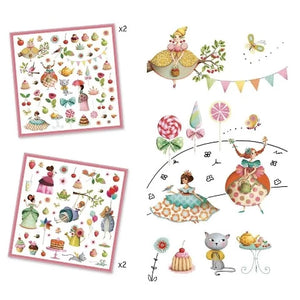 Djeco Art - Stickers Princess Tea Party - Treasure Island Toys