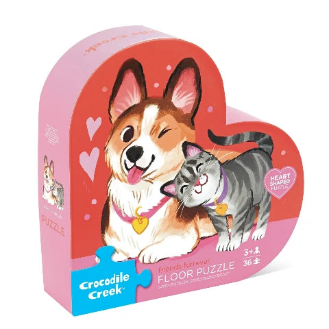 Crocodile Creek Puzzle Floor Friends Fur-Ever, 36 Piece - Treasure