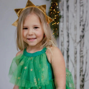 Great Pretenders Dress - Christmas Tree Dress & Headpiece, Size 5-6 - Treasure Island Toys