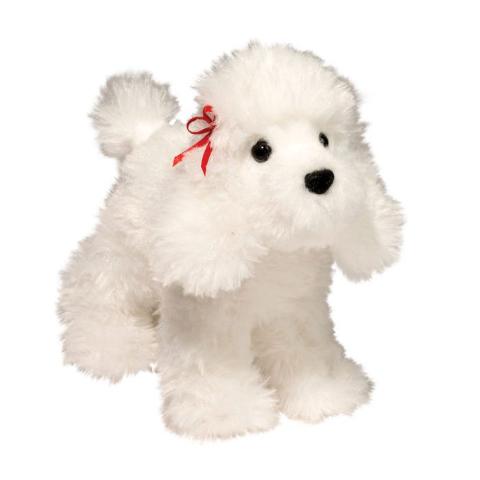 Douglas Cuddle Dog Gina White Poodle, Mini