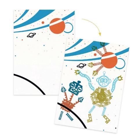 Djeco Art Kit - Stamp Set Alien Robots