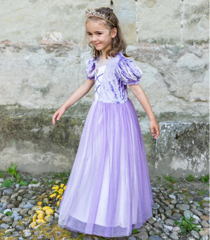 Great Pretenders Dress - Velvety Soft Once Upon a Tower Princess, Size 5-6