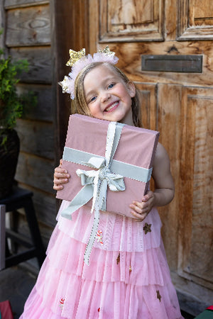 Great Pretenders Dress - Christmas Tree Dress & Headpiece, Blush - Treasure Island Toys
